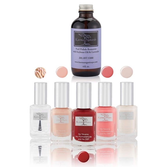 Amazing Nail Polish Lady Signs - Natural Nail Polish Base Coat Set – Lavender Nail Polish Remover - Non-Toxic Nail Art | Vegan and Cruelty-Free Nail Paint (Pack of 6)