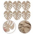 thumbnail image 2 of MOVTOTOP Wooden Monstera Leaf Cutouts for DIY Crafts 50pcs Light Brown Smooth Edges Versatile Use, 2 of 7