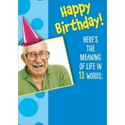 RSVP Meaning of Life in 13 Words Funny / Humorous Masculine Over the Hill Birthday Card for Him : Man : Men