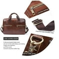 thumbnail image 4 of TELOLY Briefcases for Men,Made of Top-Grain Cowhide Leather Laptop Bag for Men,Exquisite Craftsmanship Leather Briefcase for Men,Brown, 4 of 5