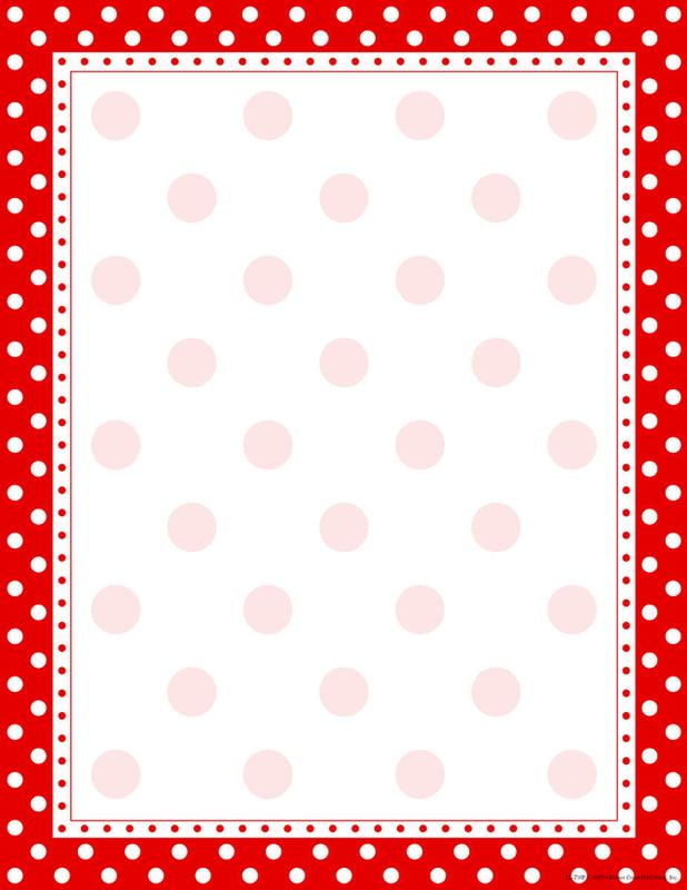 Barker Creek Red/White Dots Computer Paper, 8-1/2 x 11 Inches, 50 Sheets