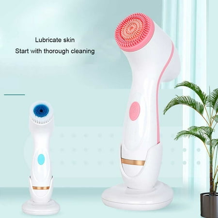 Electric Facial Cleaning Brush Rechargeable 4 Speeds Modes Adjustable ...