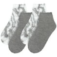 thumbnail image 2 of BambooMN Women's Girl Fuzzy Warm Fluffy Tie-Dye Colorful Fun Ankle Socks - Inkwell - 4 Pairs, 2 of 6