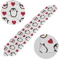 thumbnail image 7 of GZHJMY Penguin Hearts Table Runner Seasonal Table Cloth Runner for Kitchen Dining Table Wedding Party Holiday Coffee Dining Home Decor 13 x 70 Inches, 7 of 7
