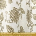 thumbnail image 3 of DriftAway Freda Jacobean Floral Linen Blend Blackout Thermal Insulated Energy Saving Privacy Window Curtain Valance Rod Pocket 2 Layers 24"L x 52"W Plus 2" Header Taupe Beige, 3 of 8