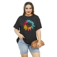 thumbnail image 3 of XCHQRTI Plus Size Daisy Women Tshirt Graphic Oversized Tees Short Sleeve Casual Tee, 3 of 10