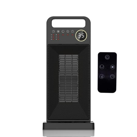 

Fovolat Space Heater Fan|60degrees Oscillating Electric Heaters with Digital Thermostat|2000W PTC Ceramic Heater 3 Modes 12h Timer Safety Quiet Heating Small Heater for Bedroom Office Indoor Use