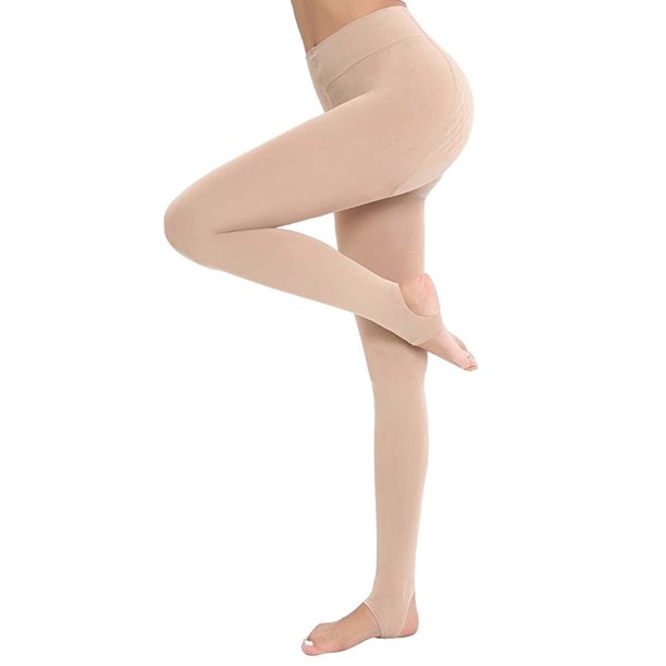 Medias térmicas de invierno de cintura alta elásticas opacas para mujer, pantimedias cálidas - 280 g