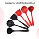 thumbnail image 3 of Juego de utensilios de cocina de silicona antiadherente Bewildely 5 piezas color rojo, 3 of 6