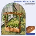 thumbnail image 4 of ModFusion 47" Solid Wood Raised Garden Planter Box with Trellis, Lockable Wheels & Drainage Holes – Outdoor Planter, 4 of 10