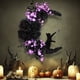 thumbnail image 5 of Injueey Colgante de puerta con decoraciones de de Halloween Festividades de Halloween Coronas de Halloween con luces Decoración del hogar Tipo B con luz, 5 of 6