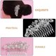 thumbnail image 4 of Women Girls Flower Shaped Rhinestone Pearl Decorated Hair Comb Hair Accessories (Silver), 4 of 4