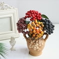 thumbnail image 3 of GadgetVLot Artificial flowers and fruits bunch branches Christmas decoration flower arrangement accessories, 3 of 22