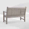 thumbnail image 4 of Psilvam Garden Bench, 2-Person Poly Lumber Patio Bench, All-Weather Outdoor Bench That Never Rot and Fade, Memorial Bench, Suit for Garden, Porch and Park(Grey), 4 of 14