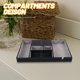 thumbnail image 4 of unbranded Organizador Multifuncional De Cuero Negro Con 5 Compartimentos Para Escritorio Y Hogar, 4 of 7