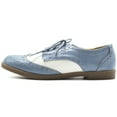 thumbnail image 5 of Ollio Women's Flat Shoes Wingtip Lace Up Two Tone Oxfords M2913, 5 of 6