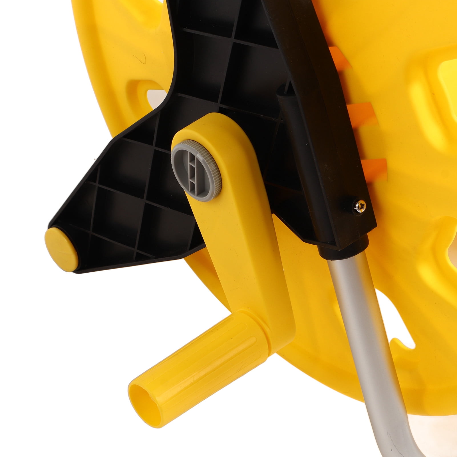 Yajisi 1/2 Inch Garden Hose Reel Portable Water Hose Holder Cart Holds Up to 60m 197ft Outside Pipes for Yard Lawn Car Washing Yellow H-3050S Heavy Duty Organizer