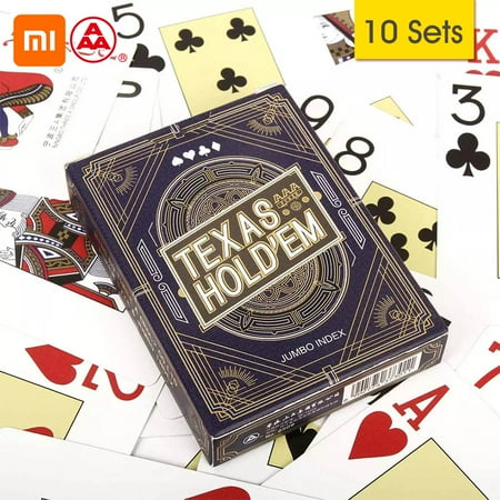 Youpin Three A TEXAS HOLD'EM Playing Cards Poker Board Game Playing Cards Party Gathering Game Cards 56Pcs Cards