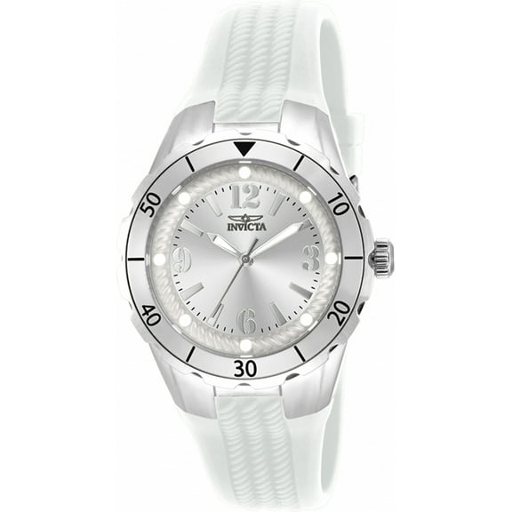 Invicta Women's Angel Quartz Stainless Steel White Polyurethane Watch 17479