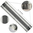 thumbnail image 2 of Woven Table Runner Modern Farmhouse Style Table Runner, Black and White Table Runners 90 Inches Long with Tassels for Bohemian Party Dresser Vintage Home Farmhouse Dining Table Decor, 2 of 10