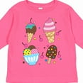 thumbnail image 4 of Inktastic Ice Cream with Patterns Boys or Girls Long Sleeve Toddler T-Shirt, 4 of 5