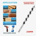 thumbnail image 2 of 230Mm Long Woodworking Center Auger Drill Bit for Wood Drilling Tools 6-25Mm 10Mm, 2 of 7