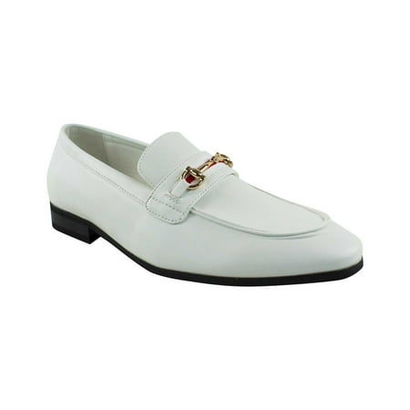 Men s Dress Shoes Loafer with Gold Buckle Slip On Formal Modern Classic