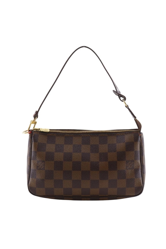 Pre-Owned Louis Vuitton Pochette Accessoires Pouch, Accessory N51985, Damier Canvas, Brown,...