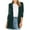 Green, variant on IROINNID Women's Mid-Length Open Front Jacket Turndown Lapel Solid Color Long Sleeve Leisure Button Winter Turndown Outerwear, Black