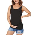 thumbnail image 2 of Yawrut Maternity Tank Tops Sleeveless Ruched Basic Tops Maternity Shirt Vest Mama Clothes, 2 of 6