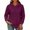 Red, variant on Womens Hooded Pullover Sweatshirts with Front Pocket,Solid Color Long Sleeve Tops for Casual Sporty Style Dark Green XL