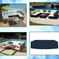 thumbnail image 4 of Covers & All Patio Sectional Sofa set cover - Heavyduty 12 Oz. Waterproof, Durable Outdoor Furniture Table & Chair set cover with Airpockets & Drawstring (90"W x 64"D x 28"H, Blue), 4 of 8
