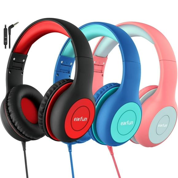 Auriculares EarFun K1 para niños con cable y micrófono con límite de 85/94 dB