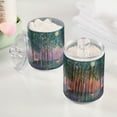 thumbnail image 2 of Yayeee 4 Pack Qtip Holder Bathroom Cotton Swab Canister with Lid Clear Dispenser Set, Purple Forest Scene, 2 of 6