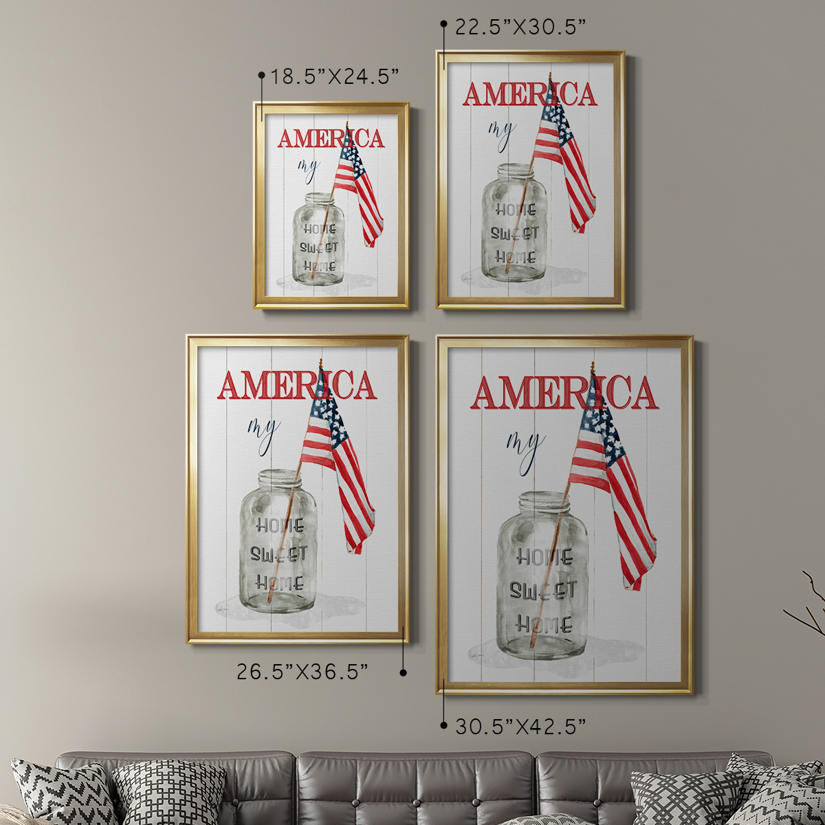 America My Home Sweet Home Premium Classic Framed Print - Ready to Hang