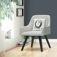 thumbnail image 4 of Gray Striped Ornate Letter Script Q By Abc 16 X 16 Decorative Throw Pillow, 4 of 5