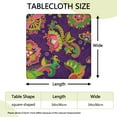 thumbnail image 2 of Paisley Tablecloth Mandala Exotic Artistic Design Waterproof Squre Cover with Elastic Fit and Back for Elegant Use, 2 of 6