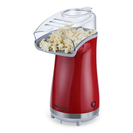 Lid Includes Measuring Excelvan Air-pop Popcorn Maker Makes 16 Cups of Popcorn Once, Includes Measuring Cup and Removable Lid Red ()