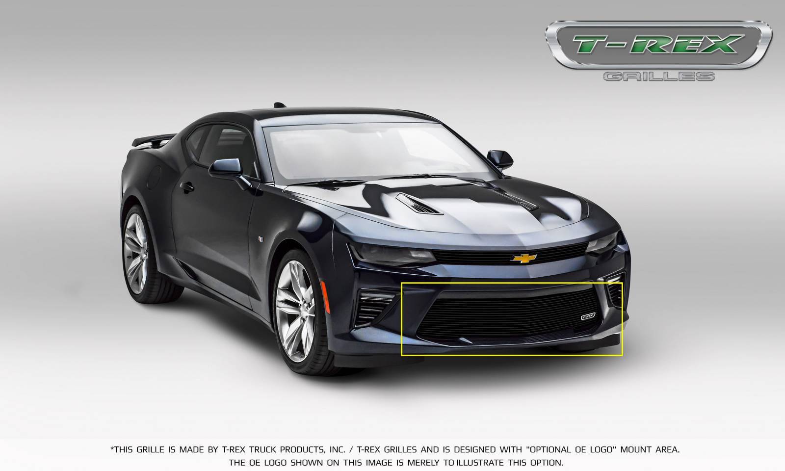 T-Rex Grilles 25036B Laser Billet Series Bumper Grille; Black; Overlay; 1 pc.;