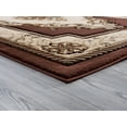 thumbnail image 3 of United Weavers Drachma Patras Traditional Medallion Runner Rug, Chocolate, 2'7" x 7'4", 3 of 5