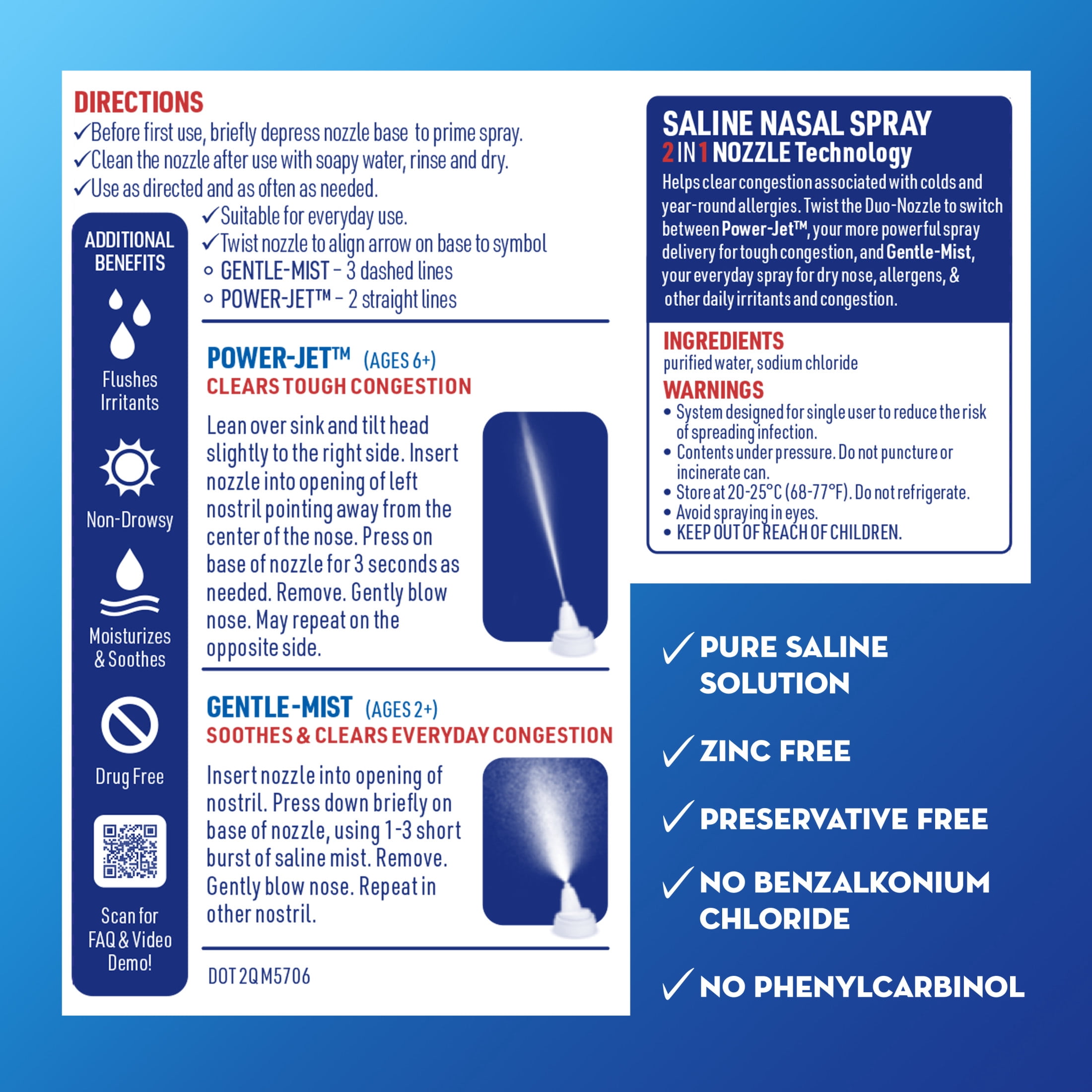 (4 pack) Mucinex Non-Medicated Saline Nasal Mist, Sinus Clear & Cool, 4.5 fl oz