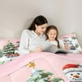 thumbnail image 5 of Homewish Cartoon Snowman 3-Piece Full Size Comforter Sets for Kids Children,Merry Christmas Tree Bedding Comforter Set,Happy Xmas Lightweight Bedding Sets,Lightweight Room Decor,Reversible, 5 of 8