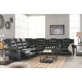 Signature Design by Ashley Vacherie Reclining Sofa in Black