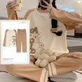 thumbnail image 1 of Conjuntos de Pijamas anudados para Mujer, ropa de dormir de dinosaurio de dibujos animados para adolescentes, ropa de casa para niñas, moda de primavera y otoño, 1 of 4