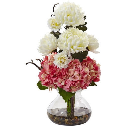 MTH Elegant Hydrangea Vase – Small Floral Display Accent