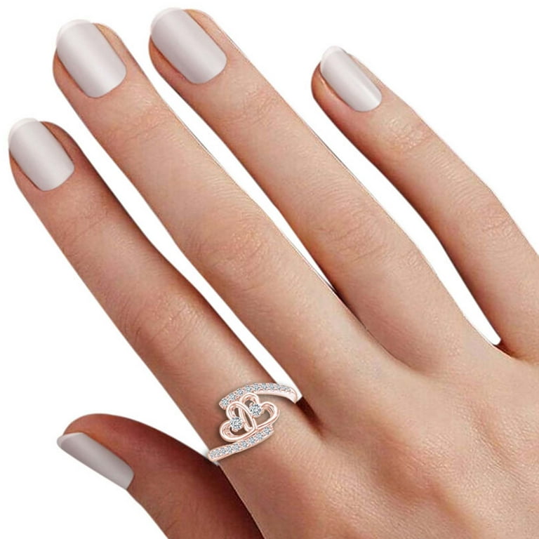 Double heart hotsell promise ring walmart