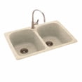 thumbnail image 7 of Swanstone KSLB-3322 Double Bowl 33"x 22" Kitchen Sink in Bisque, 7 of 7