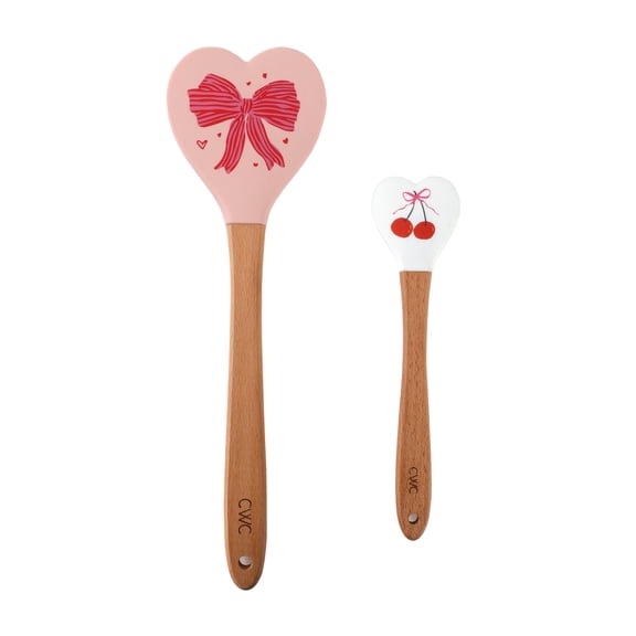 Cook with Color 2 Piece Spatula Set for Baking or Gifting, Bow