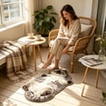 thumbnail image 5 of Adorable Fluffy Feline Floor Mat Plush Sleepy Cat Shaped Rug For Living Room Hallway Doorway Warm Housewarming Present Choice For Cat Moms (60x90cm), 5 of 6
