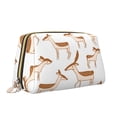 thumbnail image 2 of YFYANG Large Clutch Leather Makeup Bag, Cartoon Deer Travel Toiletries Bag, Ladies Cosmetic Storage Bag, 2 of 8